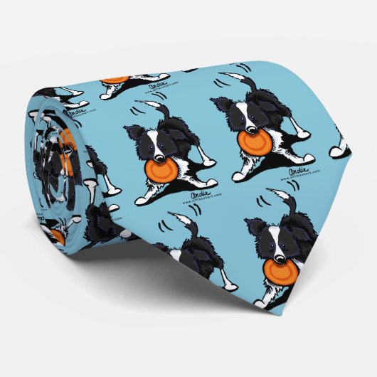 De Collie van de grens bij Spel Stropdas (Opgerold)