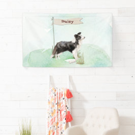De Collie van de grens feliciteert met Nieuwe Dog Spandoek