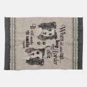 De Collie van de grens kunst wanneer alles ontbree Theedoek (Horizontaal)