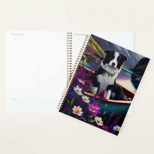 De Collie van de grens op een Paddle: Een Schilder Planner (Display)
