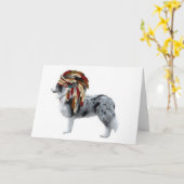 De Collie van Dogs~Original Notecard~Border van Kaart (Gele Bloem)