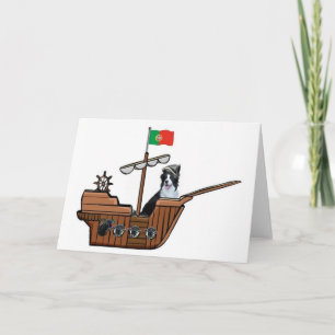 De Collie van Dogs~Original Notecard~Border van Kaart