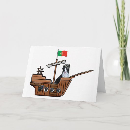 De Collie van Dogs~Original Notecard~Border van Kaart (Voorkant)