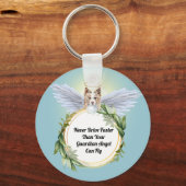 De colliegel van de grens rijdt nooit sneller dan  sleutelhanger (Voorkant)