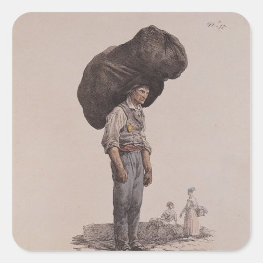 De Collier Vierkante Sticker (Voorkant)