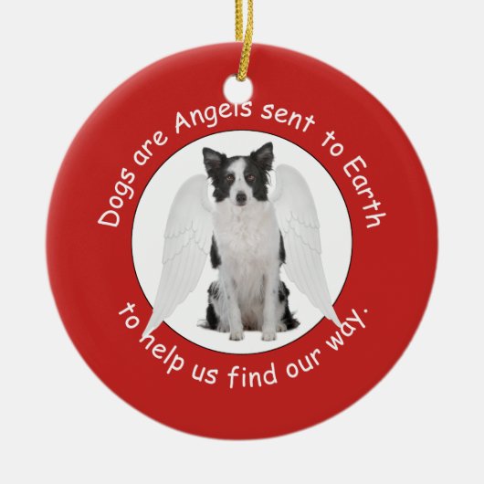 De Collies van de grens zijn Angels Ornament (Voorkant)