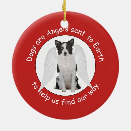 De Collies van de grens zijn Angels Ornament (Achterkant)