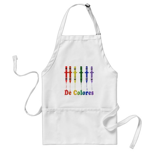 De Colores Melting Crayons Apron Standaard Schort (Voorkant)