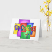 De Colores Rainbow Glas in lood Kaart (Gele Bloem)