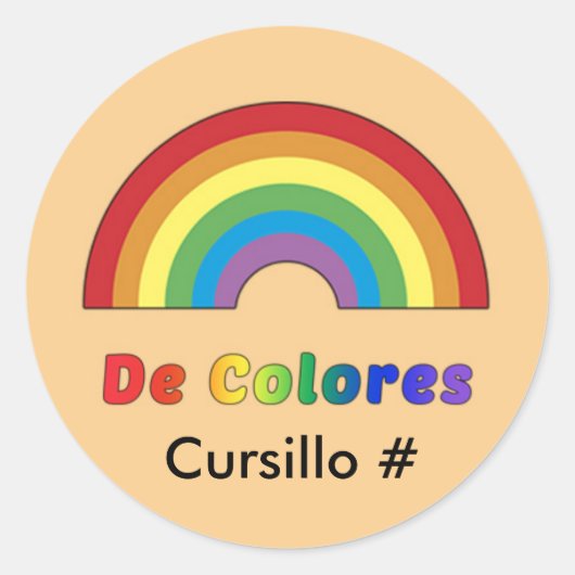 De Colores Rainbow Sticker (Voorkant)