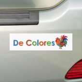 De Colores Rooster Gallo Bumpersticker (Op auto)
