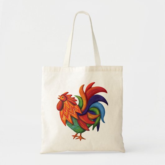 De Colores Rooster Gallo Canvas tas (Voorkant)