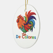 De Colores Rooster Gallo Ceramic Ornament (Links)