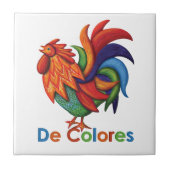 De Colores Rooster Gallo Ceramic Photo Tile Tegeltje (Voorkant)