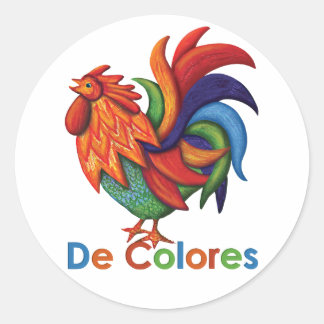 De Colores Rooster Gallo ronde Sticker, mat Sticker