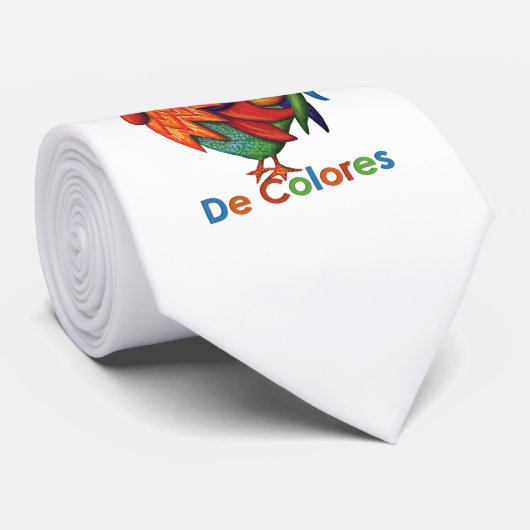 De Colores Rooster Gallo Usher Stropdas (Opgerold)