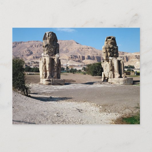 De Colossi van Memnon, beelden van Amenhotep Briefkaart (Voorkant)