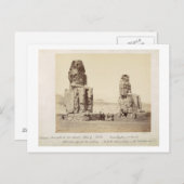 De Colossi van Memnon, beelden van Amenhotep III,  Briefkaart (Voorkant / Achterkant)