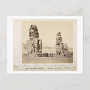 De Colossi van Memnon, beelden van Amenhotep III,  Briefkaart