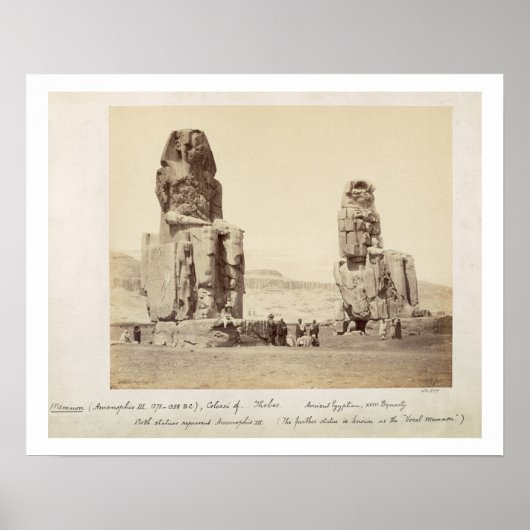 De Colossi van Memnon, beelden van Amenhotep III, Poster (Voorkant)