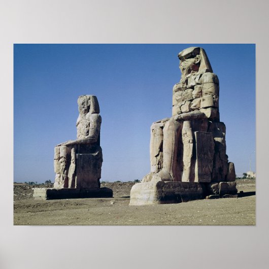 De Colossi van Memnon, beelden van Amenhotep Poster (Voorkant)