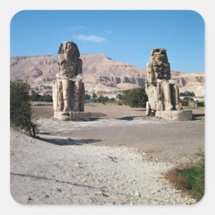 De Colossi van Memnon, beelden van Amenhotep Vierkante Sticker