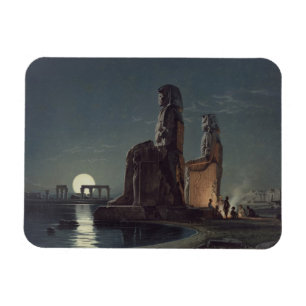 De Colossi van Memnon, Thebes, een van de 24 illus Magneet