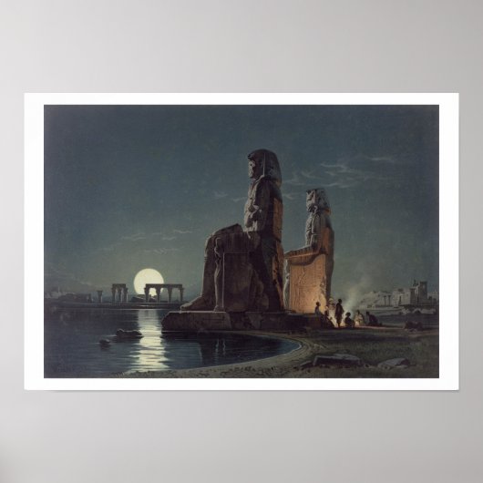 De Colossi van Memnon, Thebes, een van de 24 illus Poster (Voorkant)