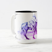 De Colt Starter (paarse) Tweekleurige Koffiemok (Voorkant links)