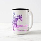 De Colt Starter (paarse) Tweekleurige Koffiemok (Voorkant rechts)