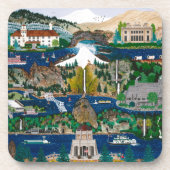 De Columbia River Gorge vieren Bier Onderzetter (Voorkant)