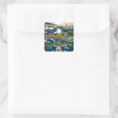 De Columbia River Gorge vieren Vierkante Sticker (Tas)