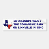 DE COMANCHE RAID OP LINNVILLE - 1840 BUMPERSTICKER (Voorkant)