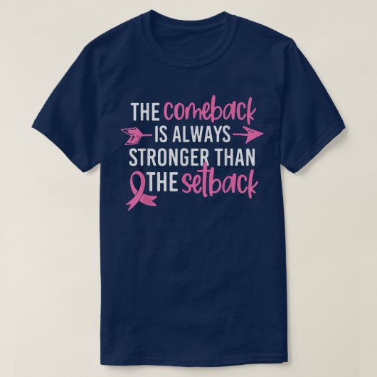 De combinatie van borstkanker is sterker dan t-shirt (Design voorkant)
