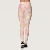 De combinatie van roze en bloemen is prachtig. leggings (Achterkant)