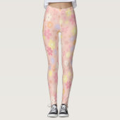 De combinatie van roze en bloemen is prachtig. leggings (Voorkant)