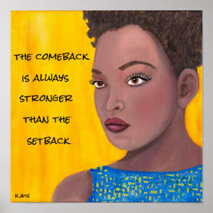 De comeback - Inspirerende poster met fijne kunst