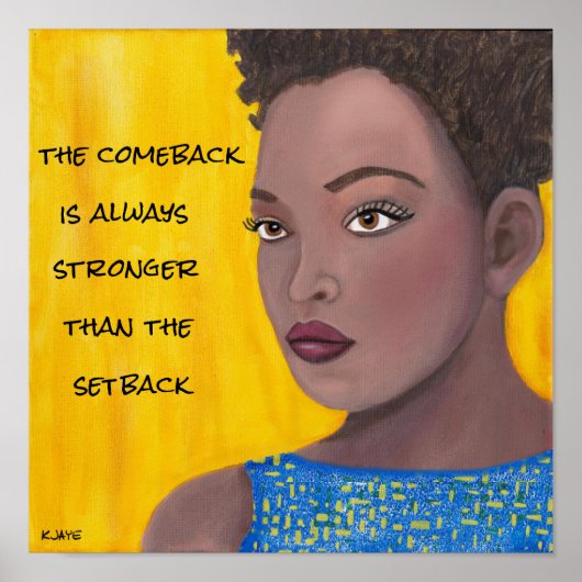 De comeback - Inspirerende poster met fijne kunst (Voorkant)
