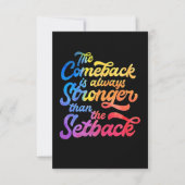 De Comeback is altijd sterker dan de Setback Kaart (Voorkant)