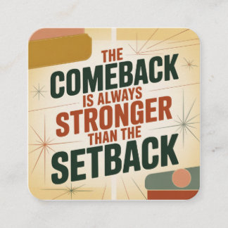De comeback is altijd sterker dan de tegenslag informatiekaartje
