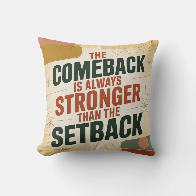 De comeback is altijd sterker dan de tegenslag kussen (Voorkant)