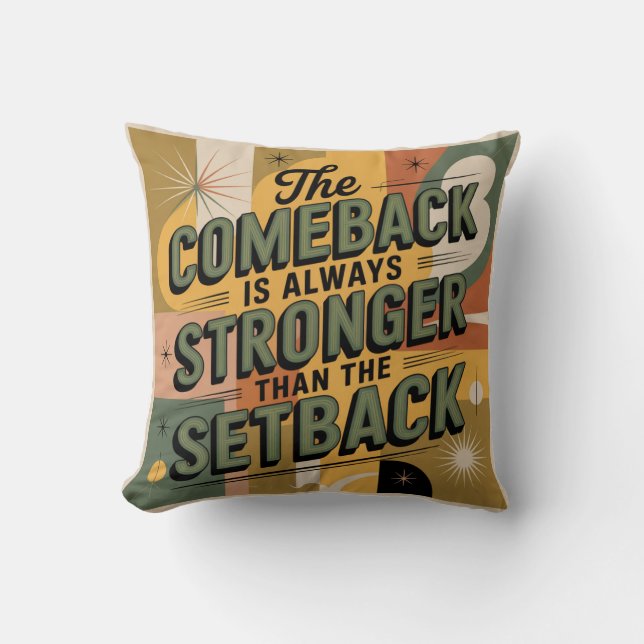 De comeback is altijd sterker dan de tegenslag kussen (Voorkant)
