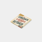 De comeback is altijd sterker dan de tegenslag post-it® notes (Schuin)