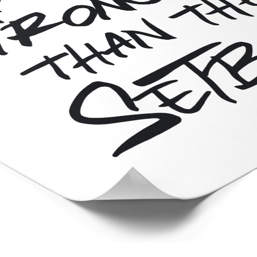 De comeback is altijd sterker dan de tegenslag poster (Hoek)