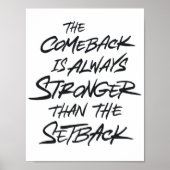 De comeback is altijd sterker dan de tegenslag poster (Voorkant)