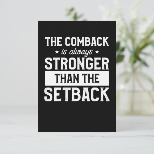 De Comeback is altijd sterker Kaart (Staand voorkant)