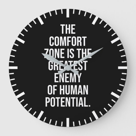 De Comfort Zone, Gym, Hustle, Succes, Motivatie Grote Klok (Voorkant)