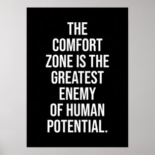 De Comfort Zone, Gym, Hustle, Succes, Motivatie Poster