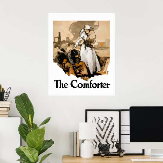 De Comforter — Rode Kruis Poster (Thuiskantoor)