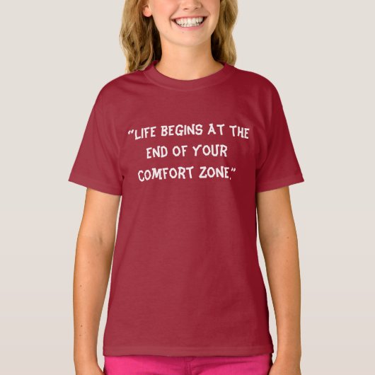 de comfortzone t-shirt (Voorkant)
